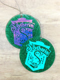 Glitter Hogwarts Houses Christmas Ornament