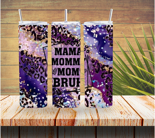 Moms Names Purple Cheetah Tumbler   *279