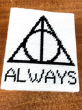 Harry Potter Deathly Hallows Always Mini Notebook Plastic Canvas Pattern