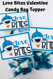 Love Bites Valentines Day Candy Bag Topper