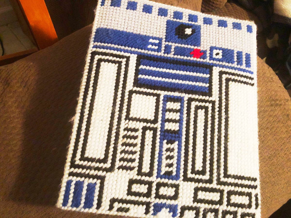 R2D2 Star Wars Mini Notebook Plastic Canvas Pattern