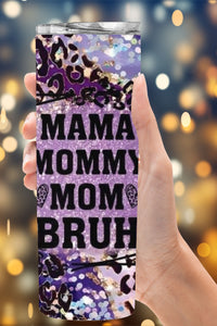 Moms Names Purple Cheetah Tumbler