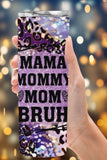 Moms Names Purple Cheetah Tumbler