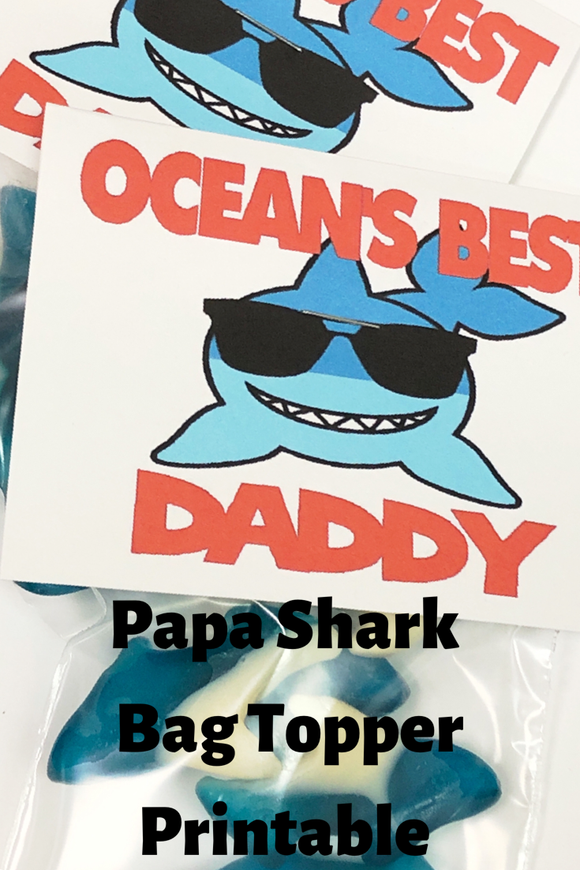 Papa Shark Bag Topper