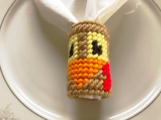 Turkey Face Napkin Ring Plastic Canvas Pattern