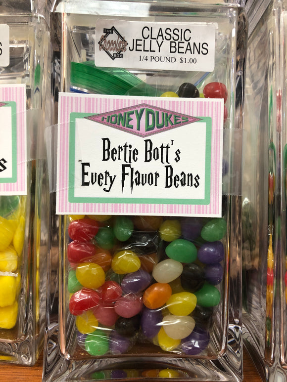 Bertie Botts Every Flavor Beans Honeydukes Printable Bag Toppers