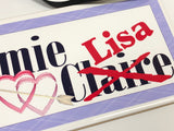 Jamie and Me Outlander Personalized Name Plaque