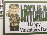 Army Valentines Day Candy Bag Topper