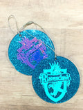 Glitter Hogwarts Houses Christmas Ornament