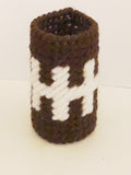 Football Laces Napkin Ring Plastic Canvas Pattern