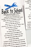 Welcome your students or send your kids back to school with this School survival kit perfect for a back to school party or the first day of class.  This survival kit comes in an instant download printable or with an option for us to print and mail to you. (Just add your own candy for the perfect school treat.)