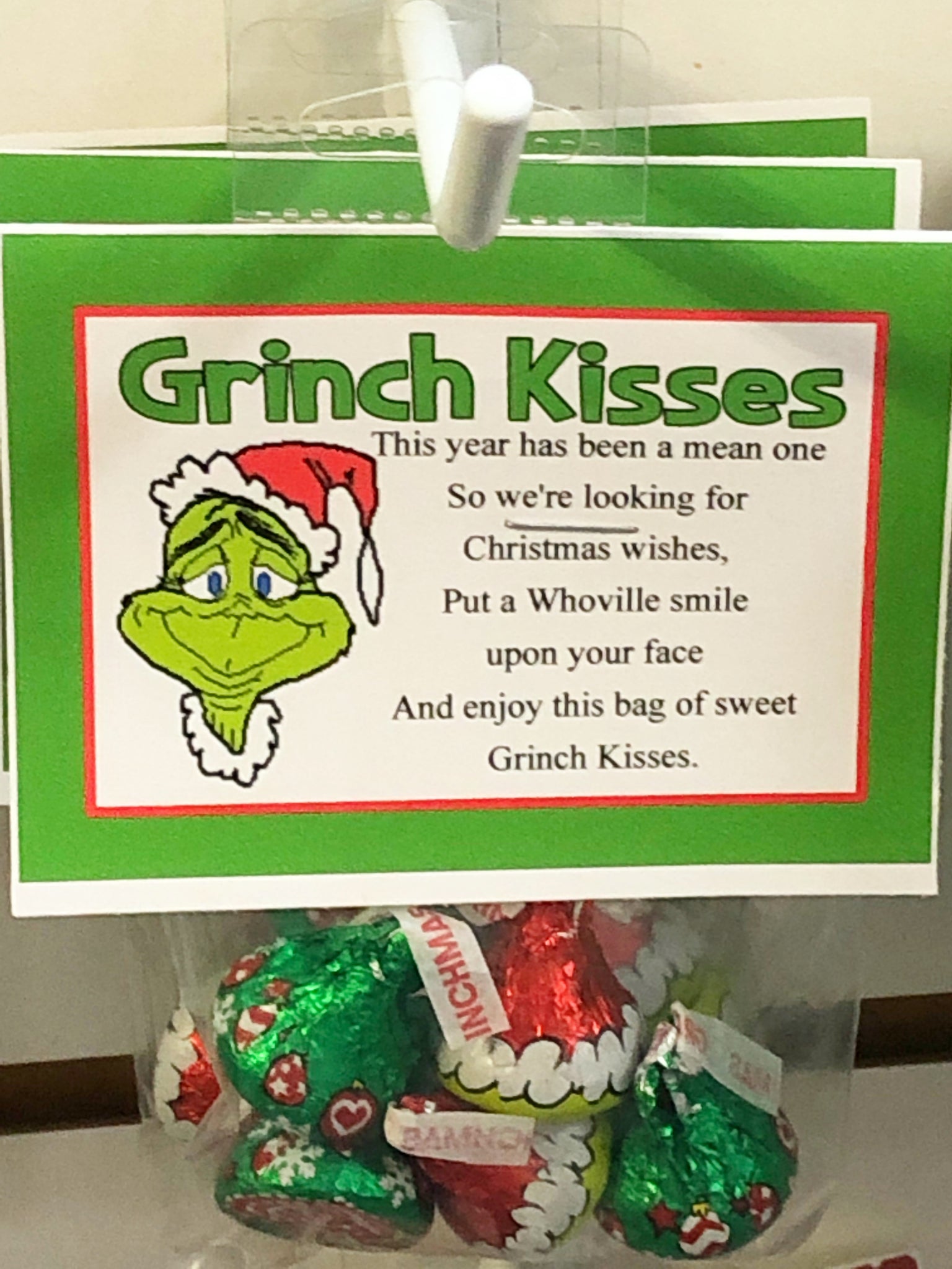 grinch-kisses-candy-bag-topper-printable-diy-party-mom for Free Printable Grinch Gift Tags Grinch Kisses Candy Bag Topper Printable – DIY Party Mom for Free Printable Grinch Gift Tags