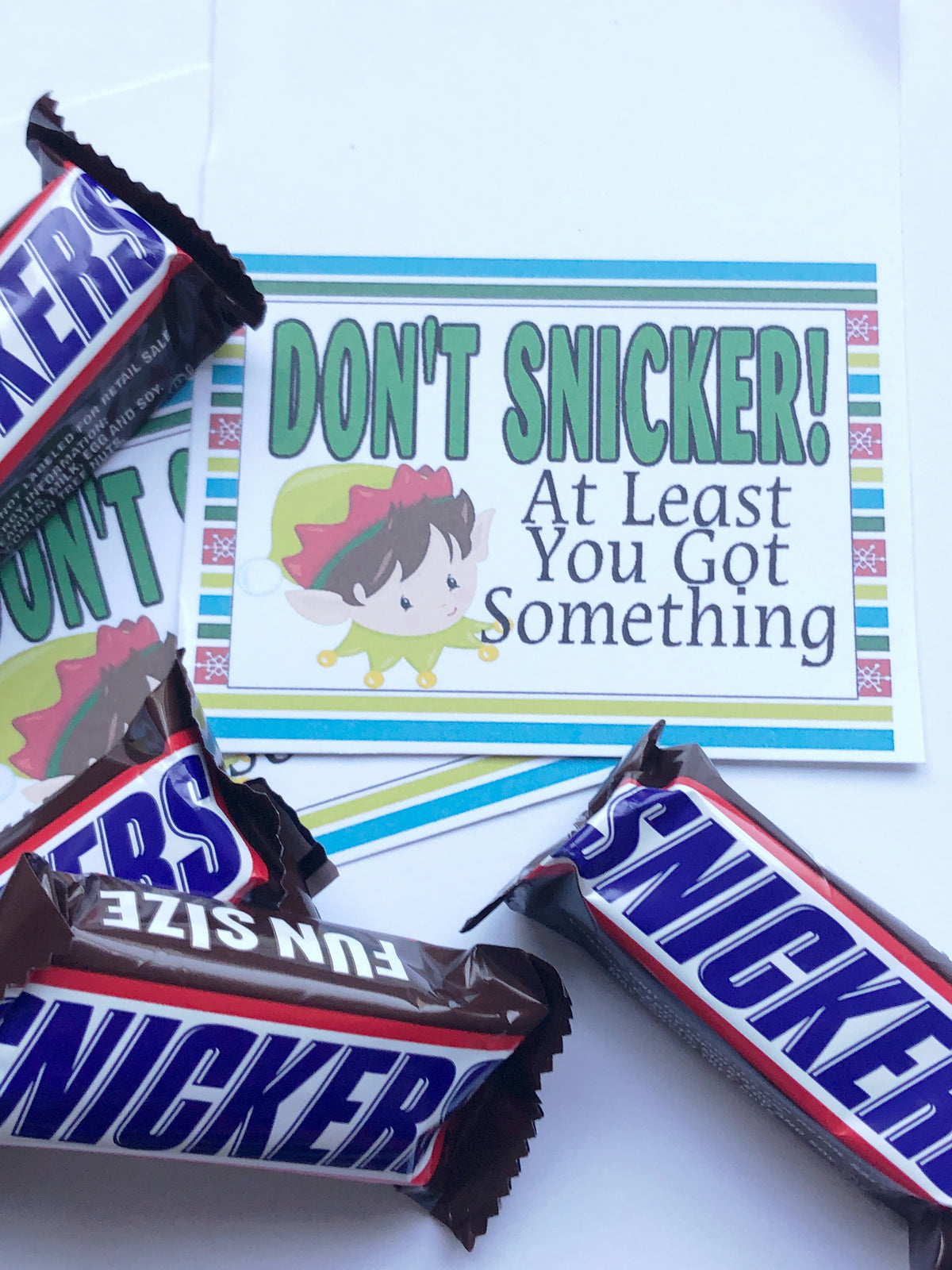 Christmas Snickers Printable Bag Toppers