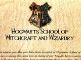 Hogwarts Letter for Harry Potter Birthday Event