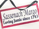Sassenach Outlander Personalized Name Plaque
