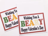 Beary Happy Valentines Day Candy Bag Topper