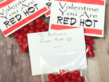 Red Hot Valentine Bag Topper printable