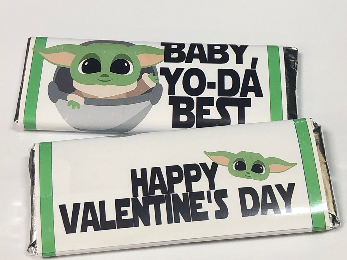 Baby Yoda Valentine Candy Bar Wrapper Printable