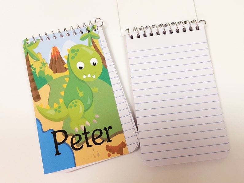 Dinosaur Party Favor Personalized Notebook