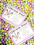 Unicorn Poop with Unicorn Face Bag Topper