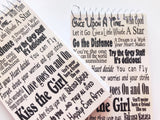 Disney Song Mini Notebooks