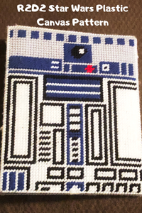 May the Force be with You as you organize and beautify your home. Do it using notebooks made cute with this R2D2 Star Wars mini notebook cover.  Using basic plastic canvas stitches, this plastic canvas pattern will make your home or office out of this world.