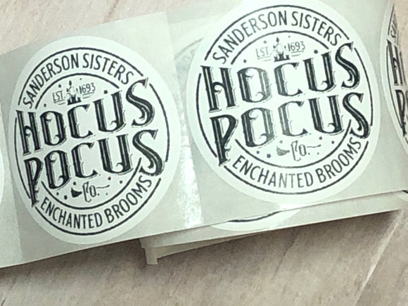 Hocus Pocus Co 2 inch party sticker set of 12