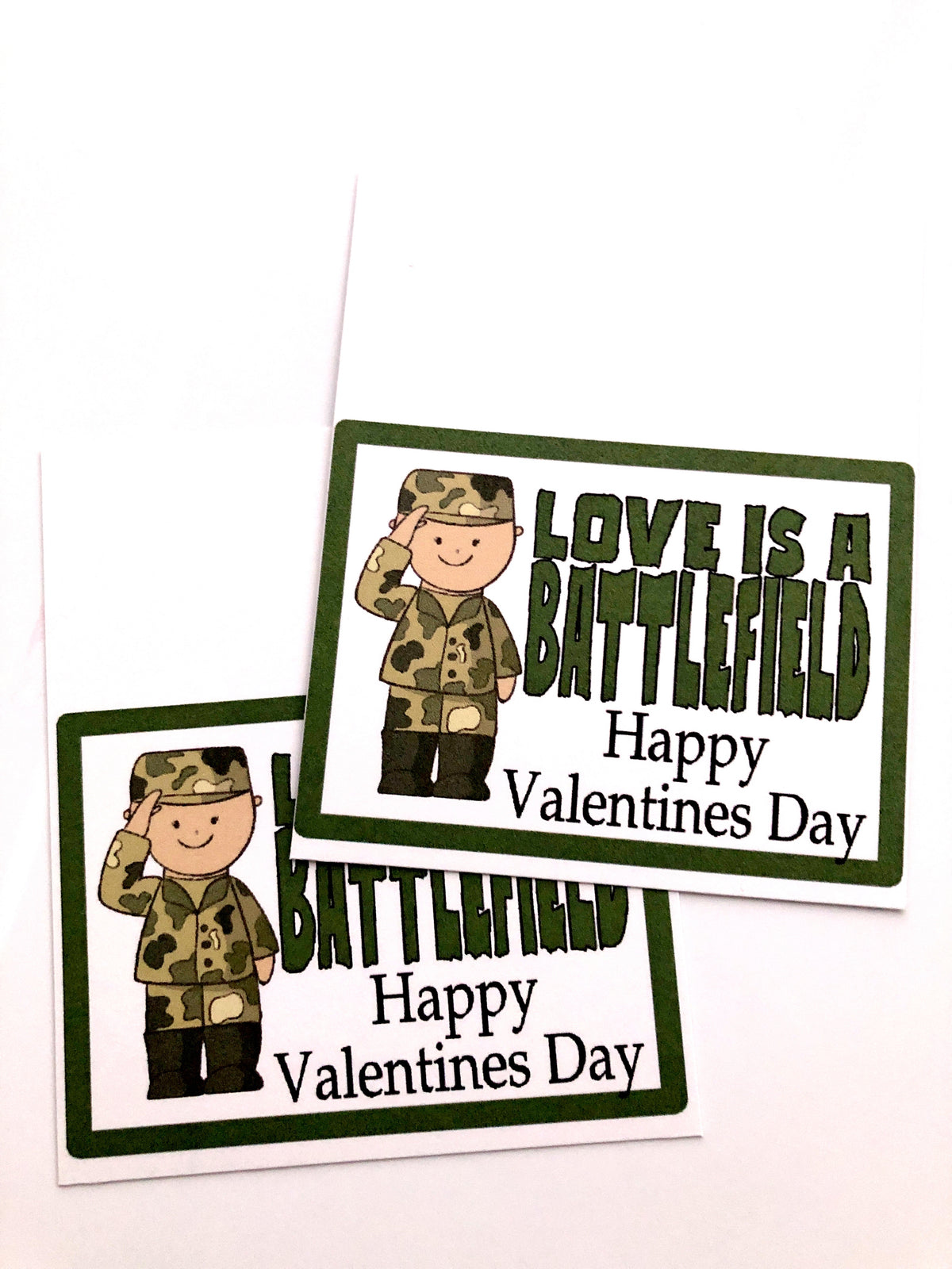Army Valentines Day Candy Bag Topper