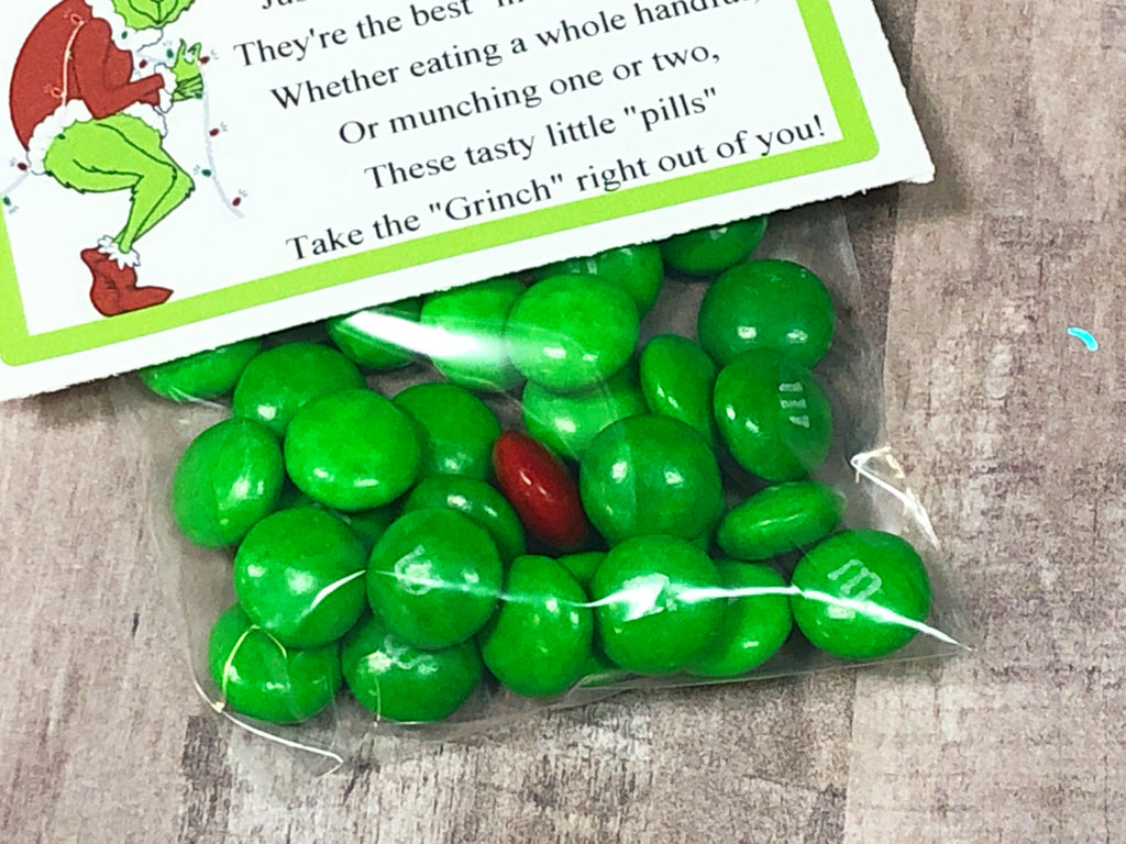 Grinch Pills Candy Bag Topper Printable – DIY Party Mom