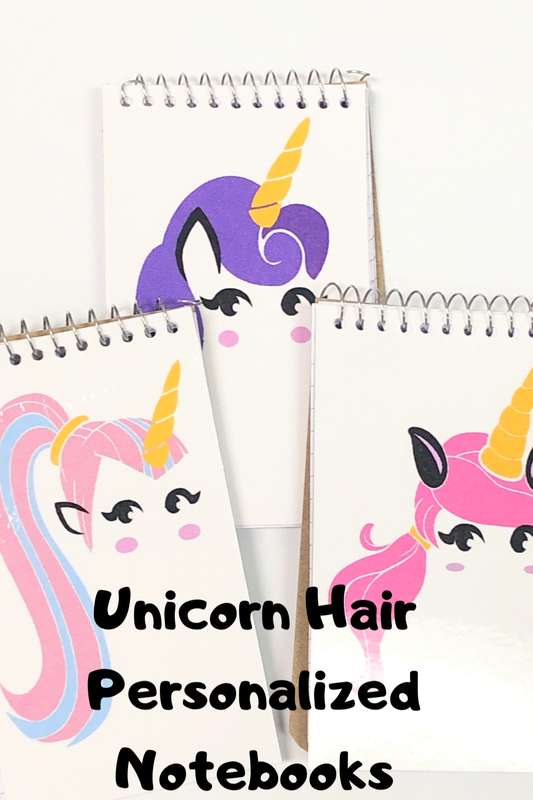 Unicorn Hair Notebook Personalized Party Favor