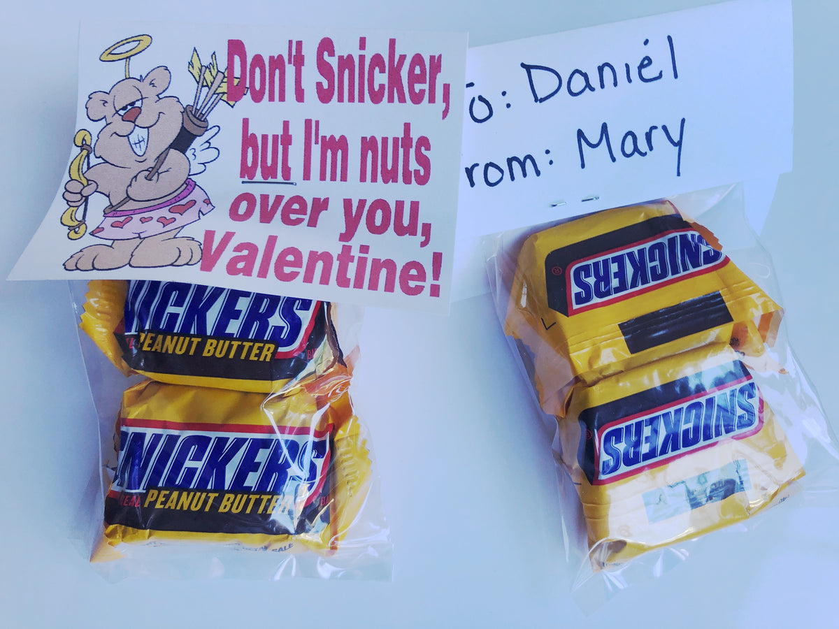 Snickers Valentine Bag Topper
