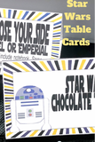 Star Wars Table Card Place Setting Printable