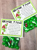 Grinch Pills Candy Bag Topper Printable