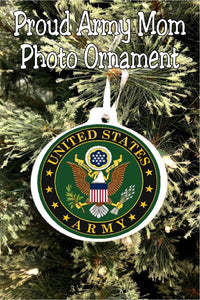 Army Mom Personalized Christmas Ornament