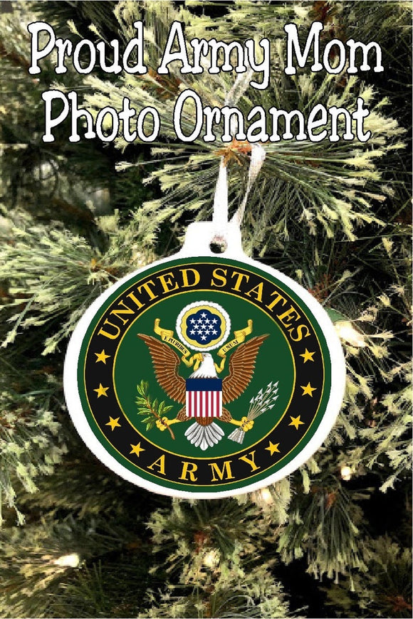 Army Mom Personalized Christmas Ornament