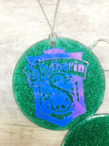 Glitter Hogwarts Houses Christmas Ornament