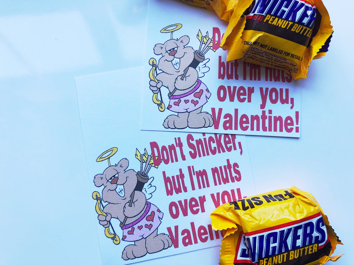 Snickers Valentine Bag Topper