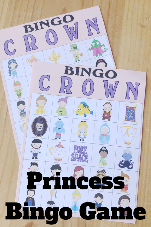 Add some fun to your Princess birthday party with this Disney themed princess bingo game complete with characters from your favorite princess movies! Game includes characters from Alice in Wonderland, Cinderella, Rapunzel, Snow White, Peter Pan, The Little Mermaid, Alladin, Sleeping Beauty, and Princess and the Frog.