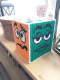 M&M Pick Your Side Plastic Canvas Tissue Box Pattern