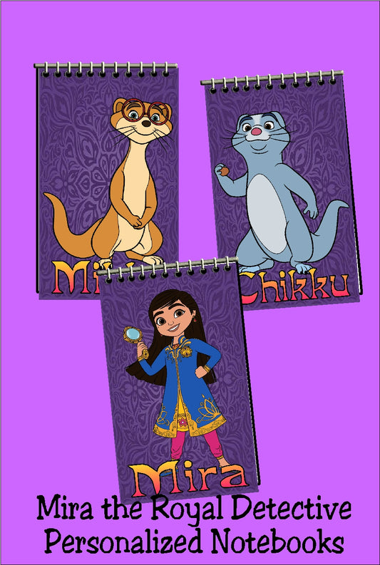 Mira the Royal Detective Personalized Party Favor Notebooks and Pen