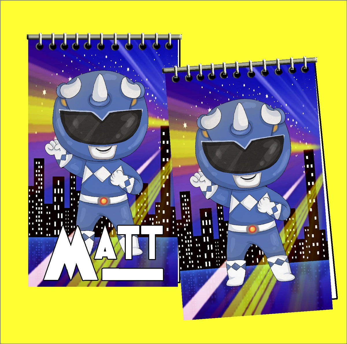 Power Rangers Personalized Notebook Party Favors