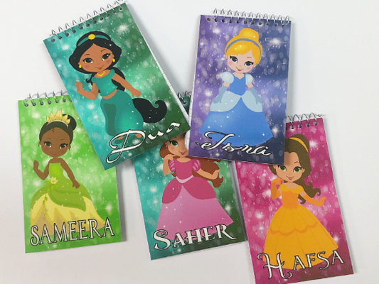 Princess Party Personalized Notebook Party Favors