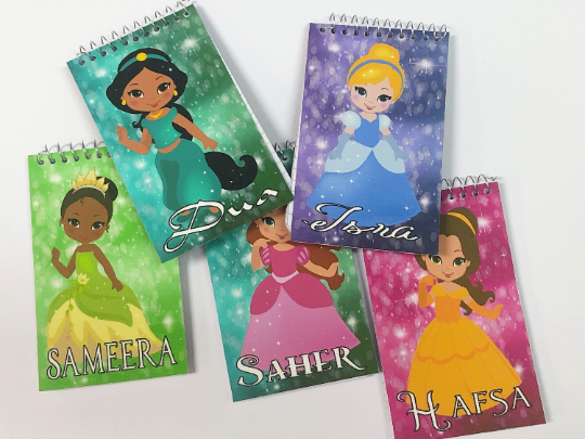 Princess Party Personalized Notebook Party Favors