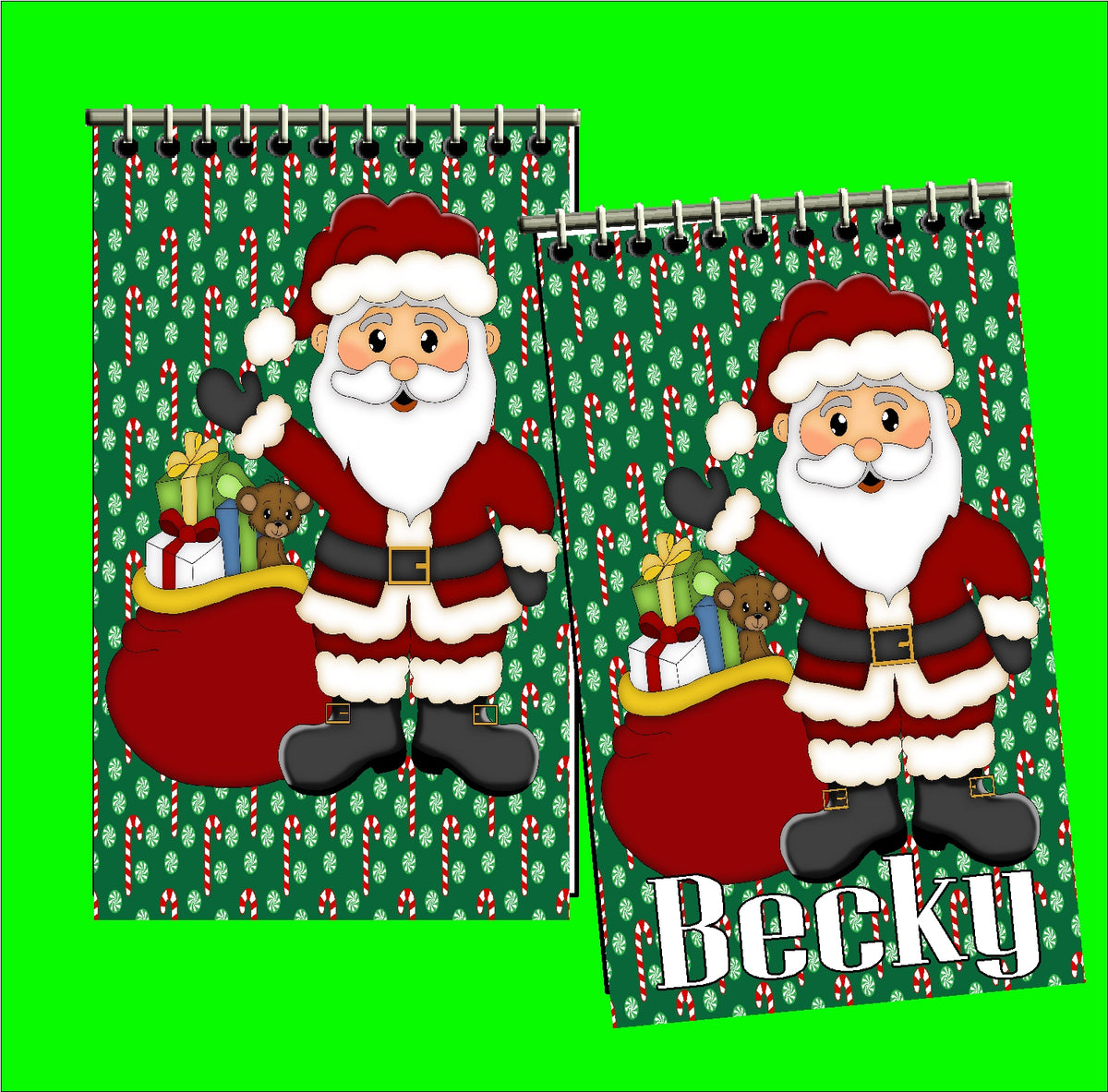 Santa Personalized Stocking Stuffer Notebook