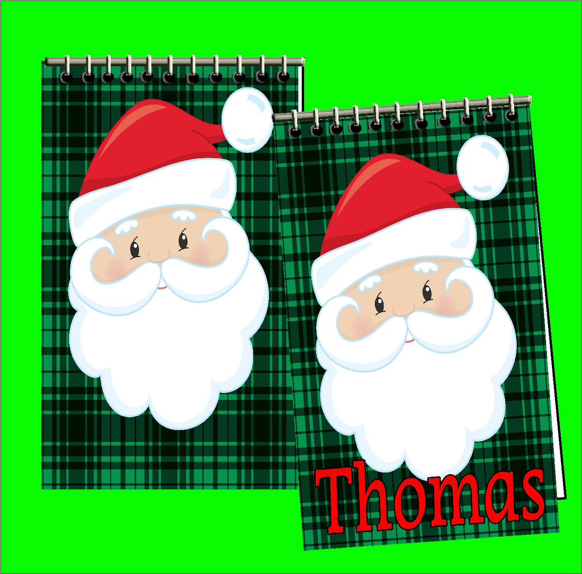 Santa Personalized Stocking Stuffer Notebook
