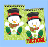 Snowman Stocking Stuffer Christmas Personalized Notebook