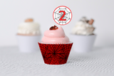 Spiderman Cupcake Topper and Wrapper Printable
