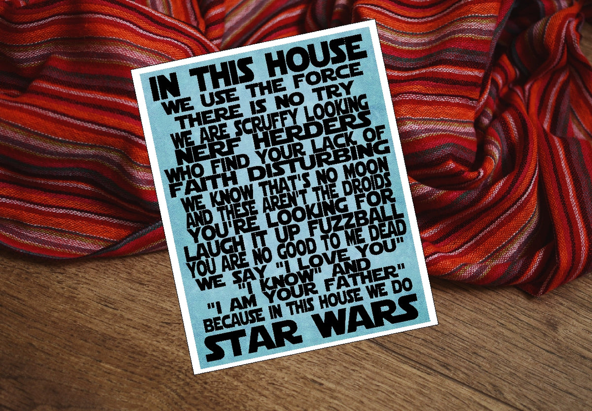 In This House Star Wars Printable