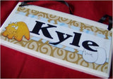 Triceratops Dinosaur Personalized Name Plaque