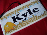 Triceratops Dinosaur Personalized Name Plaque
